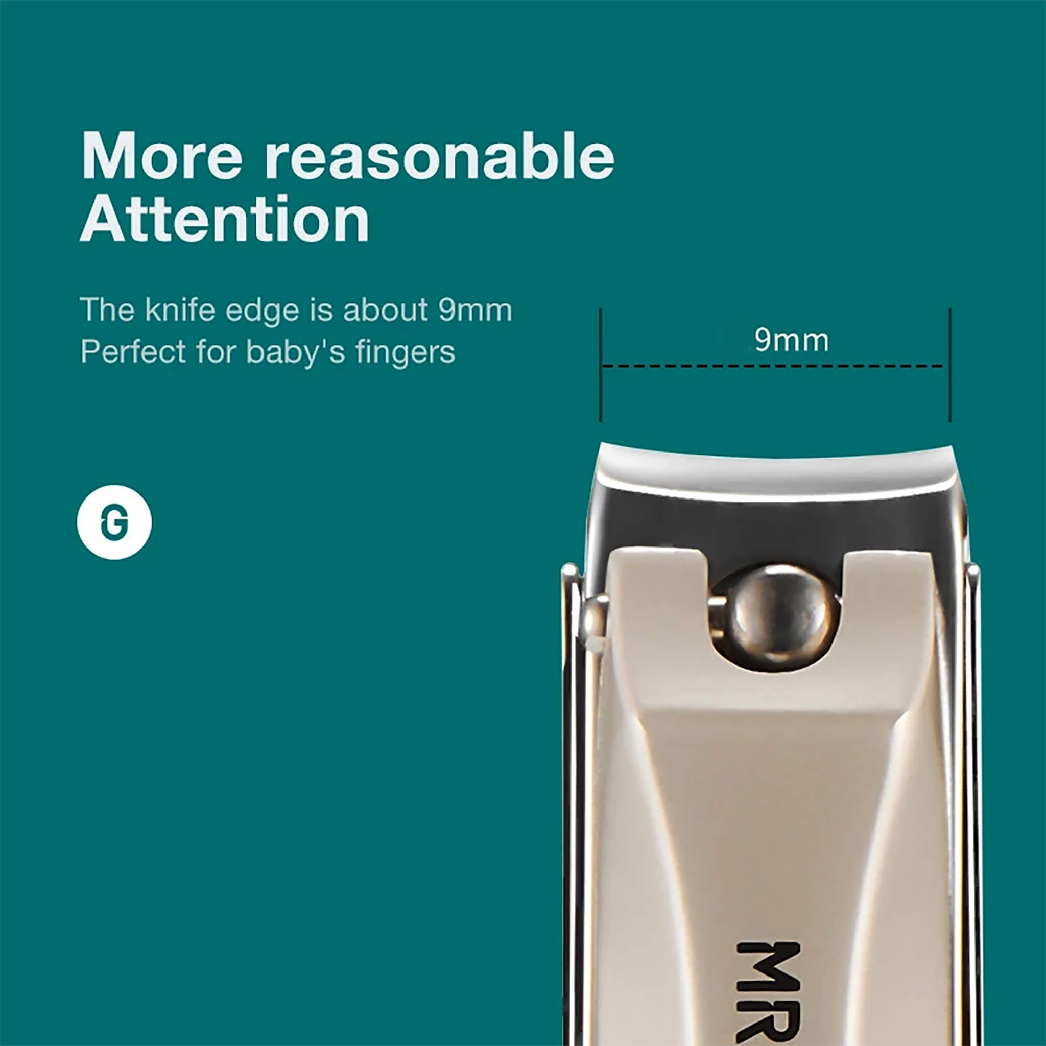 Cortador de unhas infantil MR.GREEN com lima de vidro nano lâminas arredondadas seguro e higiênico para recém-nascidos