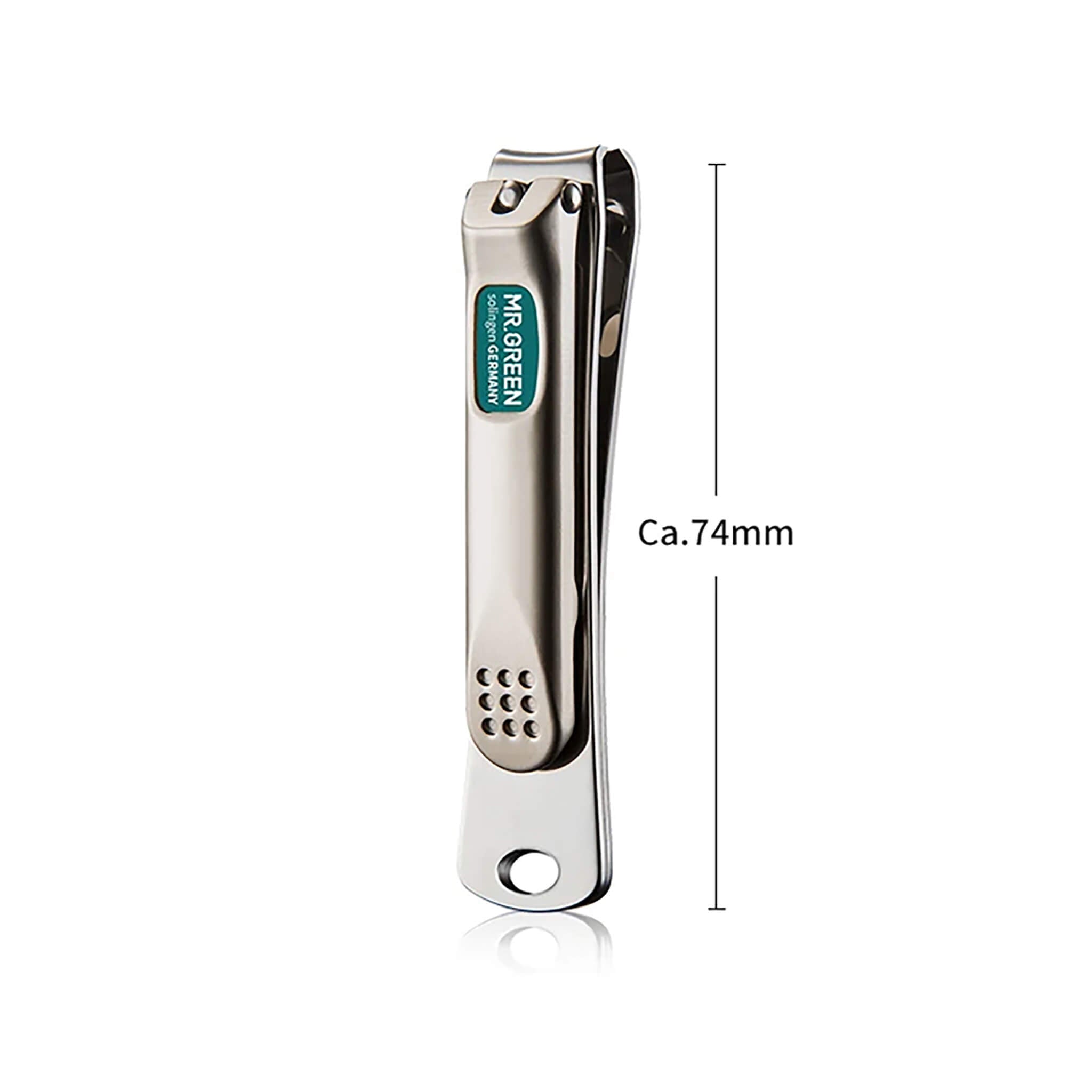 MR.GREEN nail clipper MR-1113 medium 74 mm curved blade stainless steel ergonomic grip