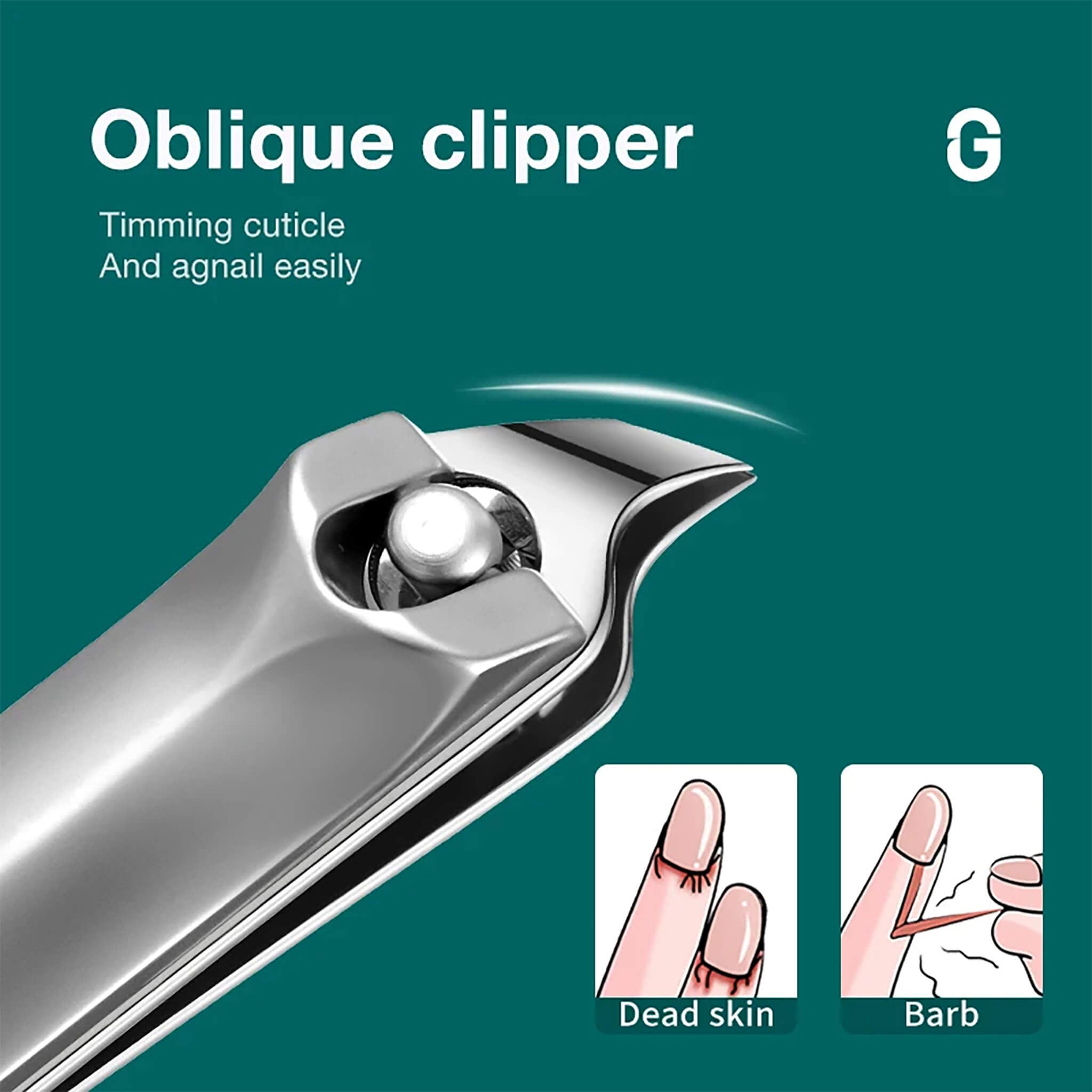 Alicate oblíquo MR.GREEN para cutículas e cantos lâminas afiadas de aço inox corte preciso para pele morta e unheiro