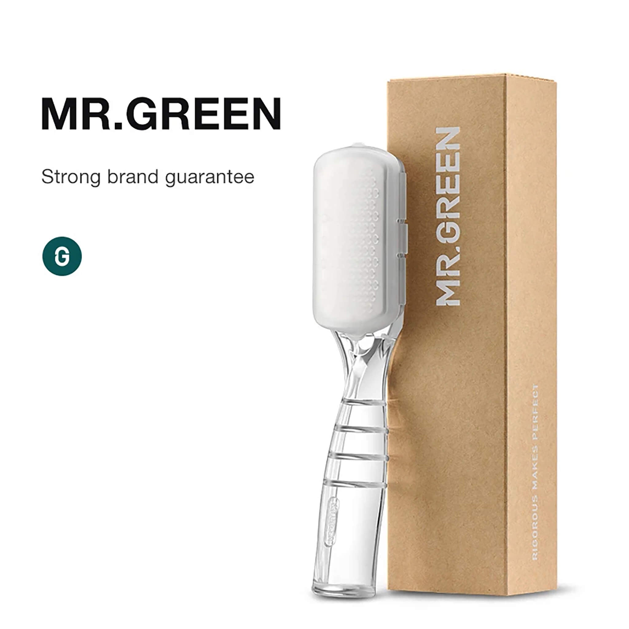 Lima piedi MR.GREEN micro-lama in acciaio inox con manico ergonomico e confezione originale, qualità garantita.