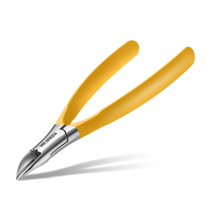 MR.GREEN MR-1036OR long handle ingrown toenail clipper with orange grips and stainless olecranon tip for thick toenails