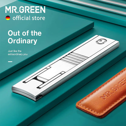 MR.GREEN ultra-thin nail clippers MR-9999, stainless steel travel manicure tool with premium Solingen design
