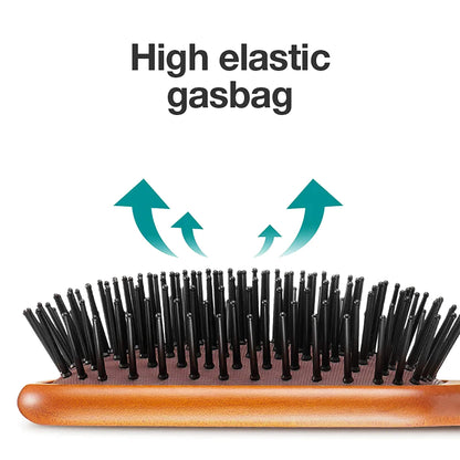 MR.GREEN maple paddle brushes in two sizes, air-cushion pad and round-tipped pins for scalp-safe, anti-static detangling.