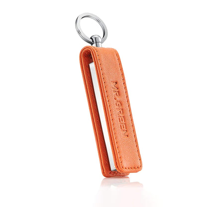 MR.GREEN leather sheath orange for 3003 ultra-thin nail clipper, compact keychain case for travel and daily carry.