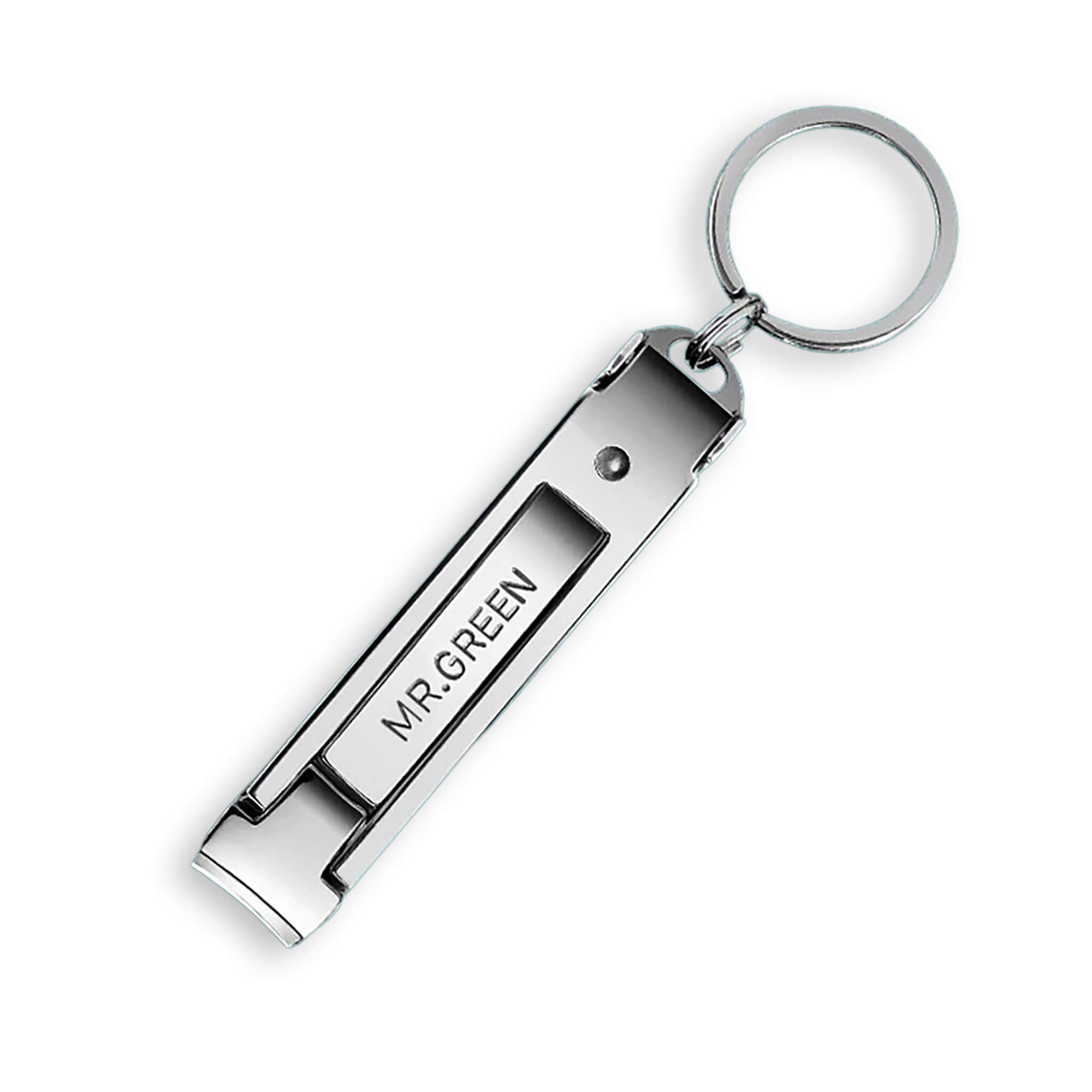 MR.GREEN folding nail clipper with keychain, slim stainless steel travel trimmer for quick, hygienic nail care