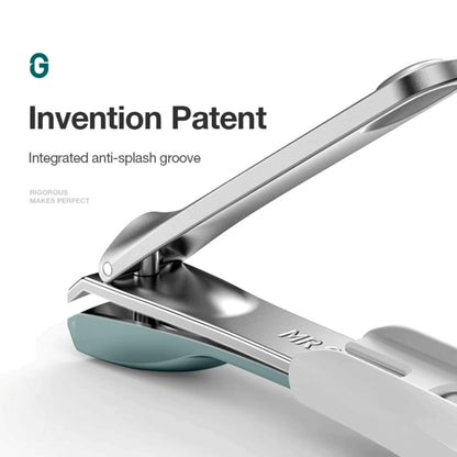 Coupe-ongles fin MR.GREEN en acier inox avec rainure anti-éclaboussures brevetée, coupe nette et hygiénique