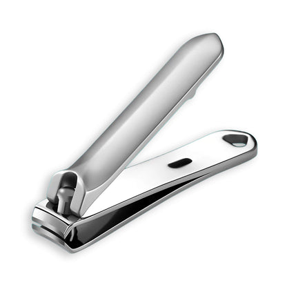 Close-up MR.GREEN stainless steel minimalist nail clipper polished finish durable sharp cutter for fingernails and toenails