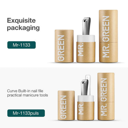Confezione MR.GREEN raffinata MR-1133 e MR-1133plus con lima in vetro nano set manicure di alta qualità