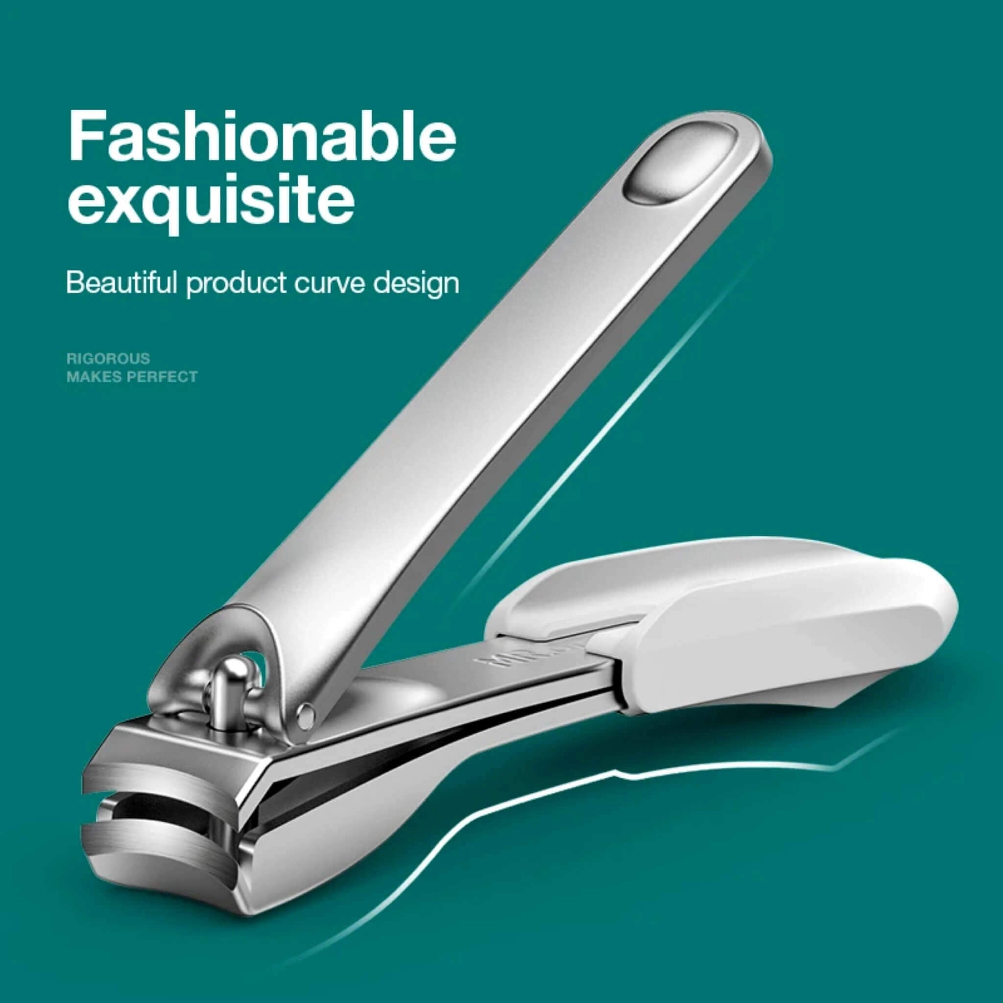 Tagliaunghie MR.GREEN sottile in acciaio inox con design elegante, impugnatura stabile e taglio preciso