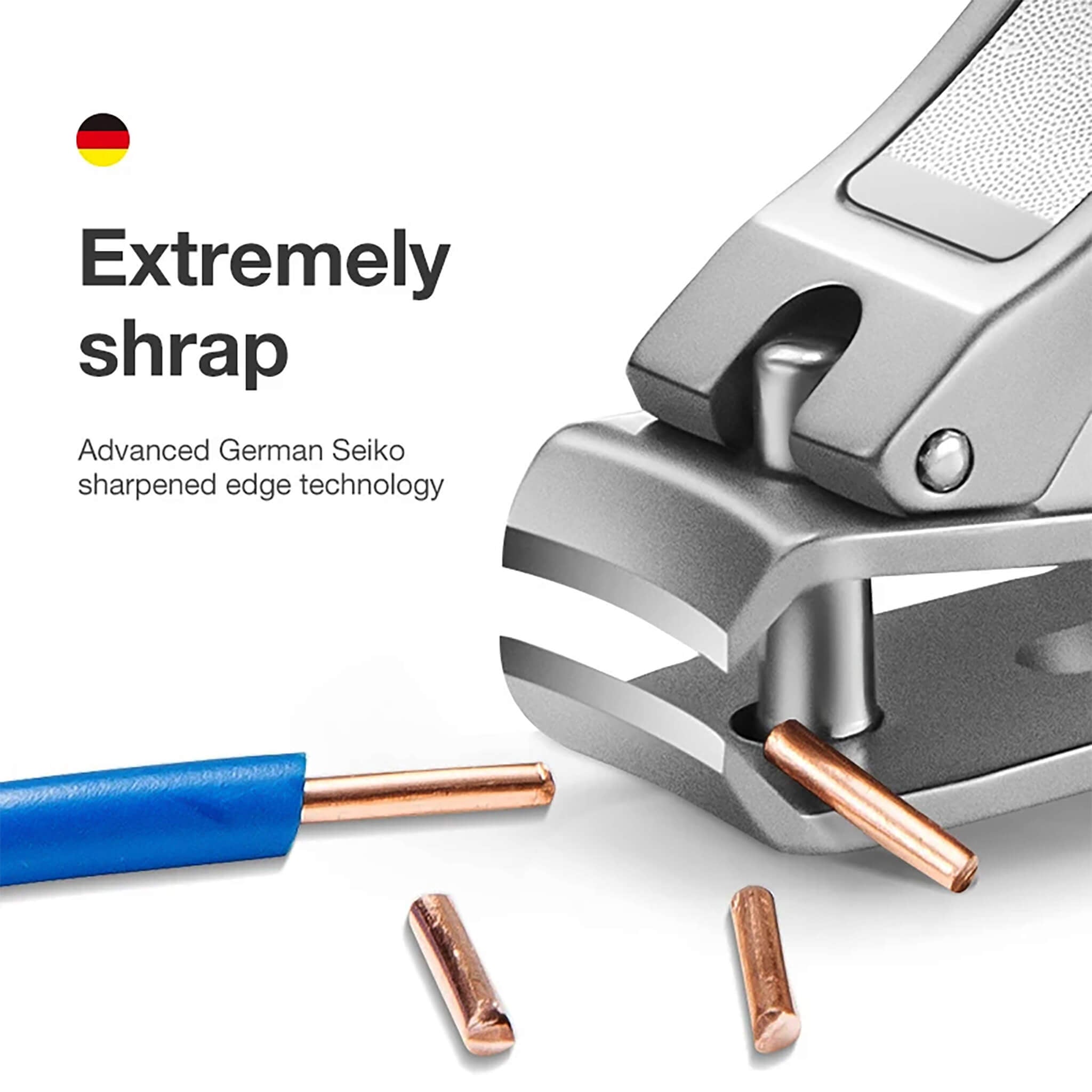 Cortauñas MR.GREEN extremadamente afilado con tecnología alemana Seiko corte limpio y preciso para manicura profesional