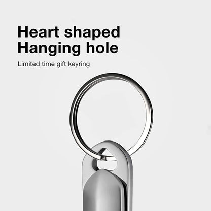 Cortaúñas MR.GREEN con orificio colgante en forma de corazón llavero incluido diseño minimalista acero inoxidable duradero