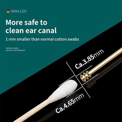 MR.GREEN Drei-Ring-Ohrreiniger aus Edelstahl, 3,85-mm Spitze ca. 1 mm schmaler als Wattestäbchen; sichere 360°-Reinigung.