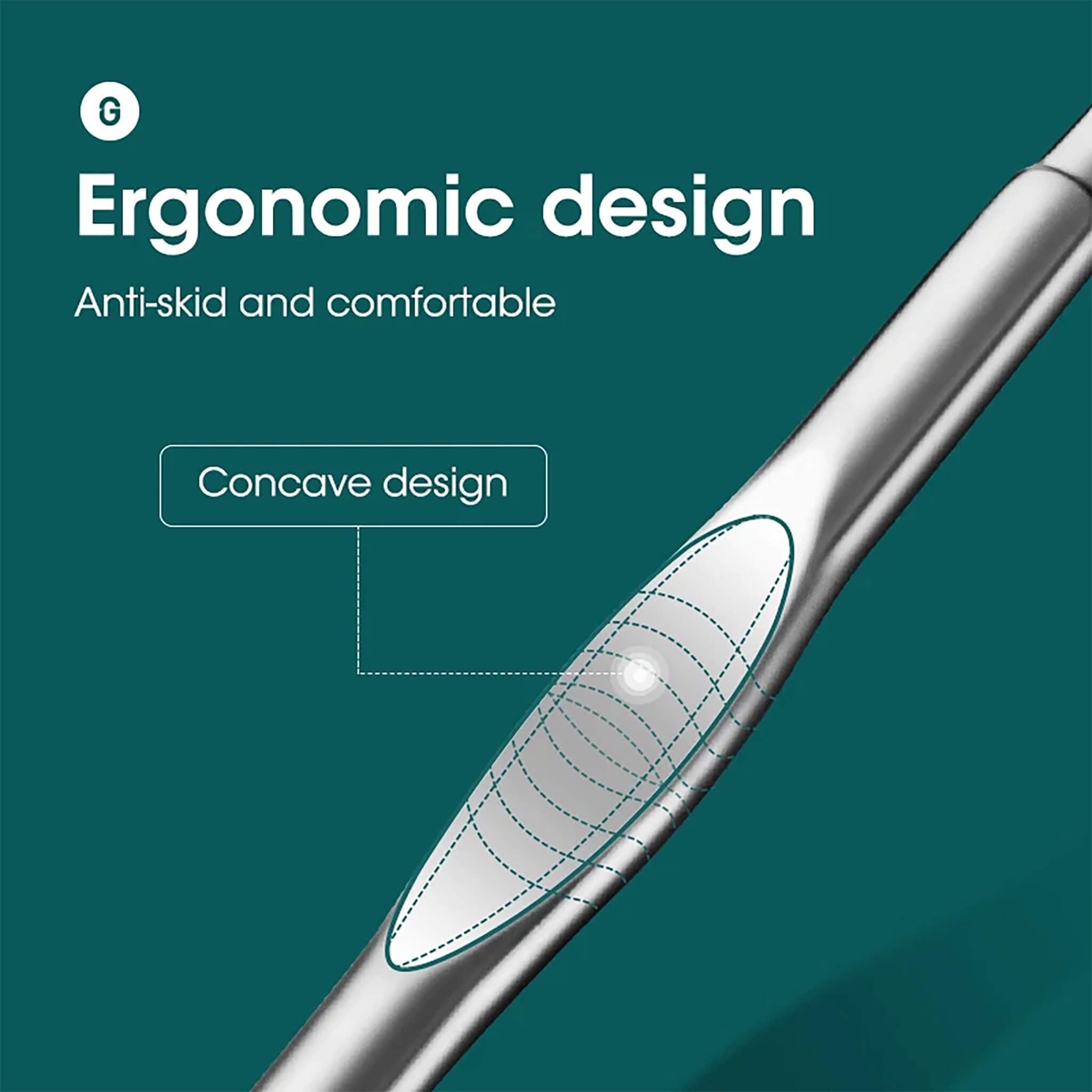 MR.GREEN Edelstahl-Nagelhautschieber mit ergonomischer, konkaver Anti-Rutsch-Griffzone für präzise Maniküre.