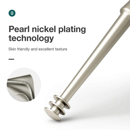 MR.GREEN Ohrenschmalz-Entferner mit Perlnickel-Beschichtung; glatte, hautfreundliche Oberfläche, langlebig und hygienisch.