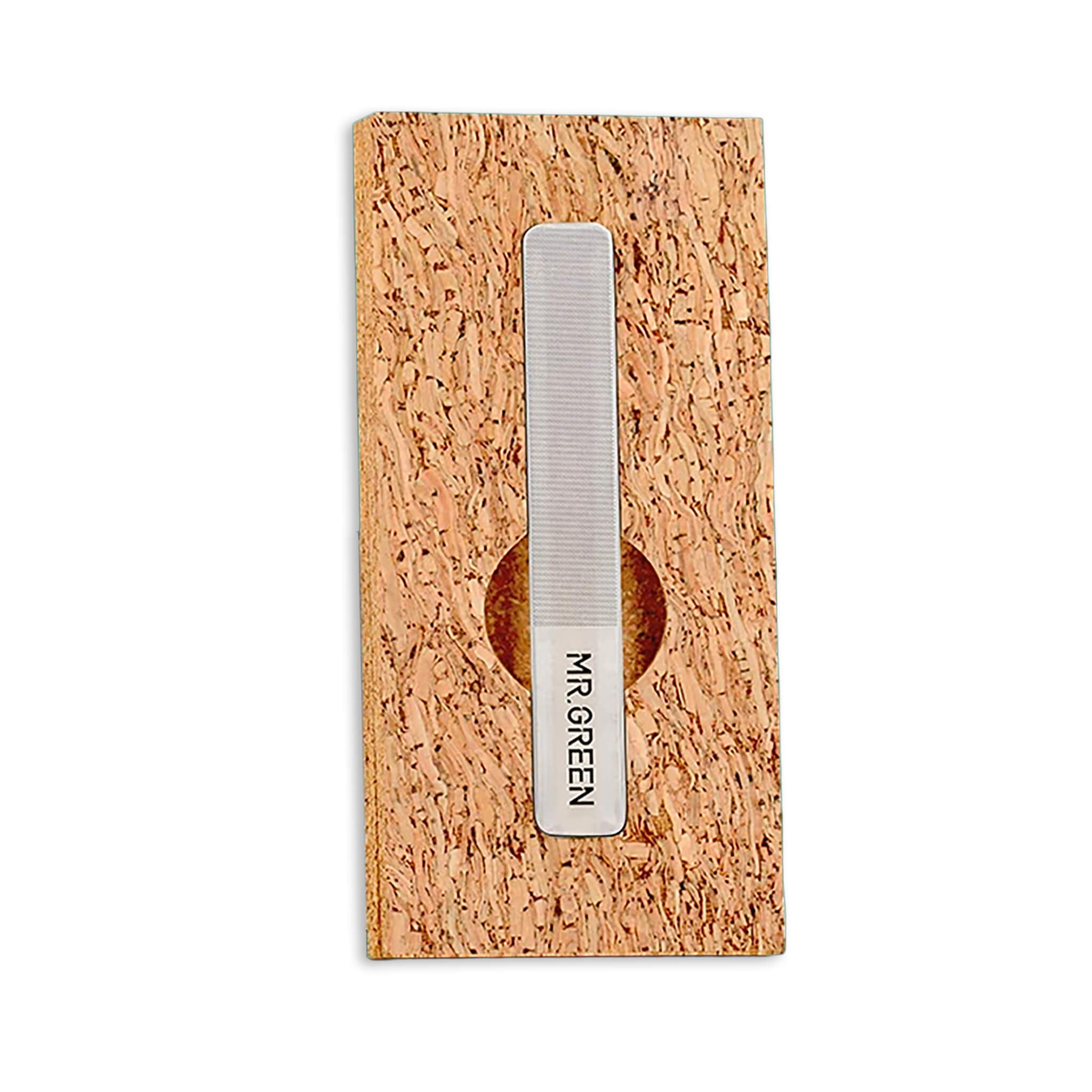MR.GREEN nano glass nail file in cork holder – premium gift packaging and travel-safe storage