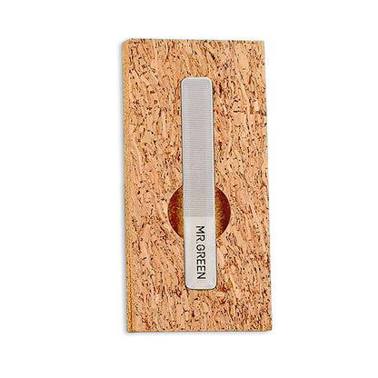 MR.GREEN nano glass nail file in cork holder – premium gift packaging and travel-safe storage