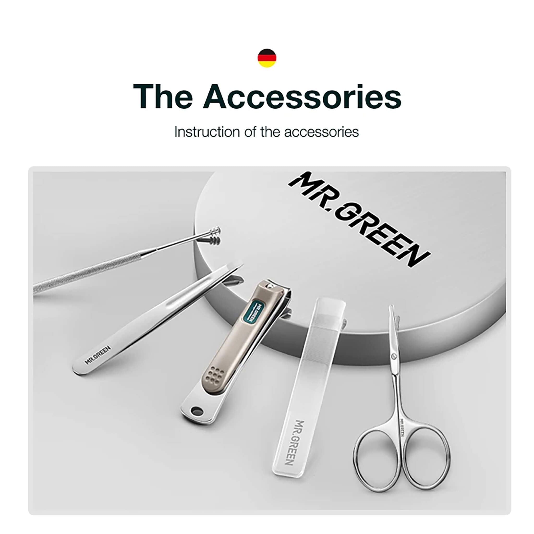 MR.GREEN 5-in-1 Personal Care Manicure Set with Case