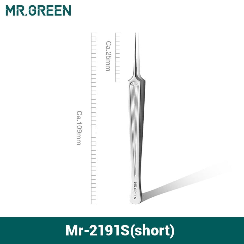 Pince à épiler de précision MR.GREEN pour poils incarnés : outil d'épilation douce