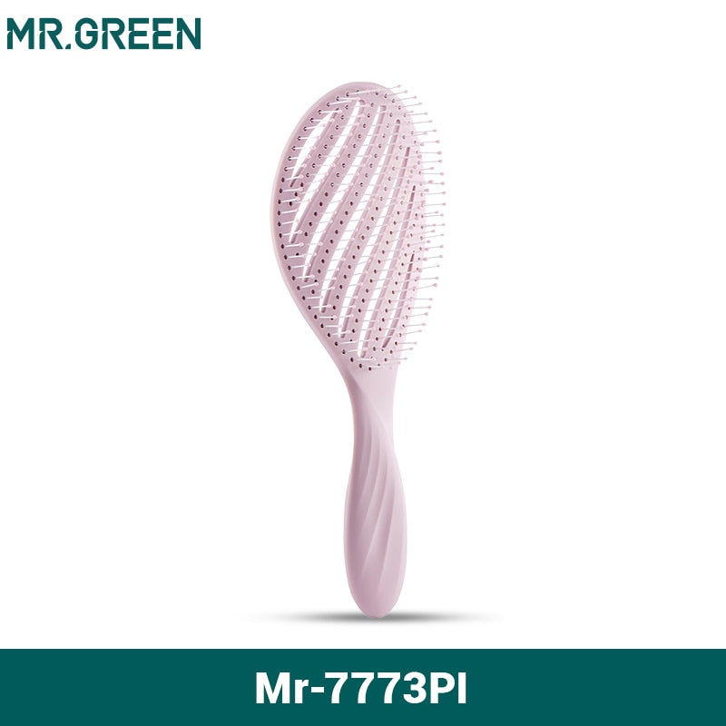 MR.GREEN Brosse à cheveux creuse : essentiel pour un soin doux des cheveux.