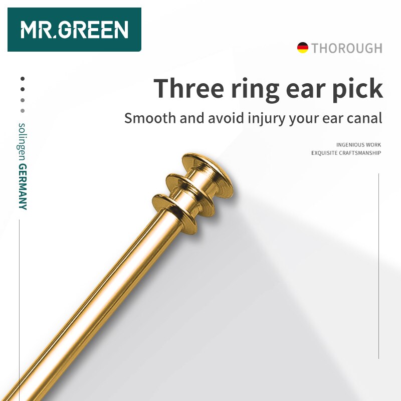 MR.GREEN Ohrenreiniger mit drei Ringen zur Entfernung von Ohrenschmalz: Sanfte und effektive Ohrenpflege
