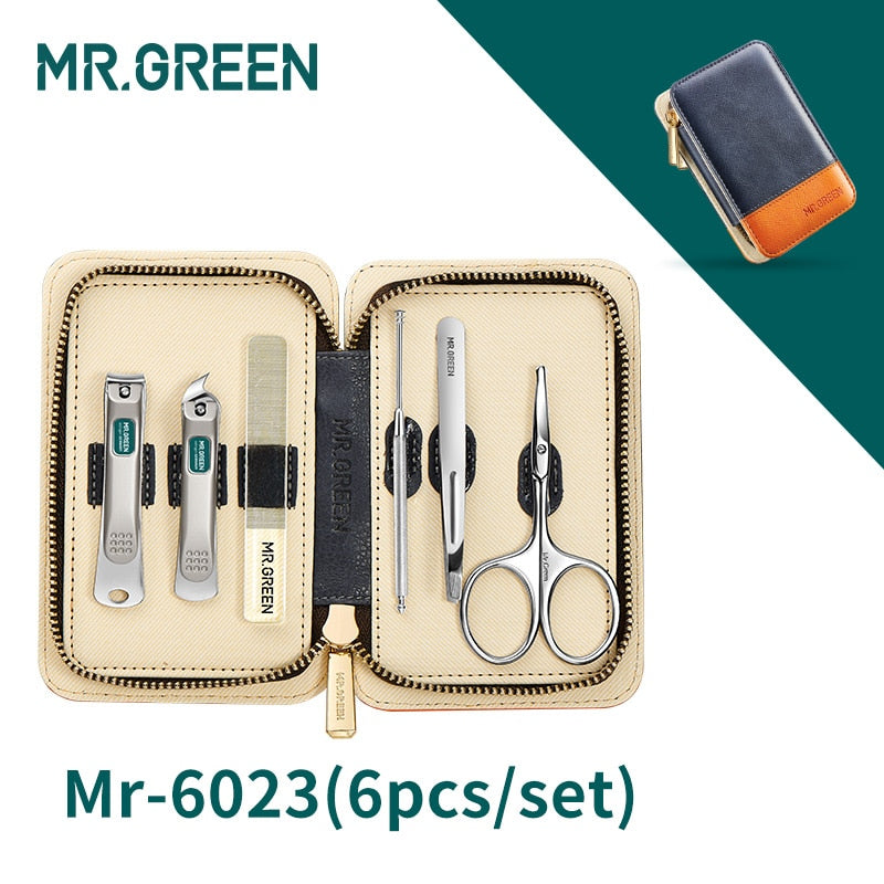 MR.GREEN Ensemble de manucure à contraste de couleurs avec coupe-ongles : kit de soin des ongles élégant