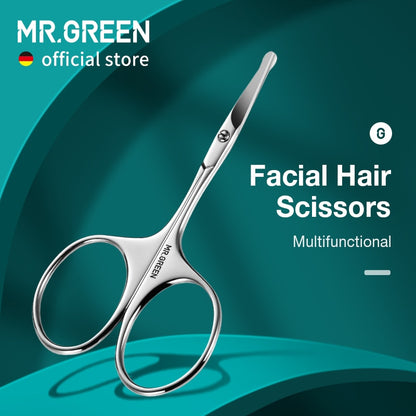 Ciseaux professionnels pour poils du visage et tondeuse à cils MR.GREEN : outils de toilettage précis