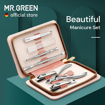 MR.GREEN Magnifique ensemble de manucure et pédicure : kit complet de soins des ongles