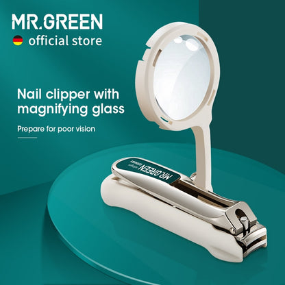 MR.GREEN Nagelknipser mit integrierter Lupe: Präzise Pflege leicht gemacht
